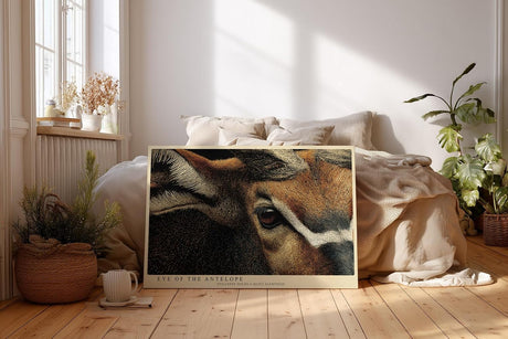 Paul Sinus Wandbild 120x80cm Eye of the Antelope Detailreiches Tierportrait Antilope Natur Kunst fuer Wohnzimmer Büro und Flur