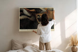 Paul Sinus Wandbild 120x80cm Eye of the Antelope Detailreiches Tierportrait Antilope Natur Kunst fuer Wohnzimmer Büro und Flur