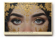 Paul Sinus Wandbild Eyes Framed in Ancient Gold faszinierendes Porträt mit goldenen Ornamenten und ausdrucksstarken Augen