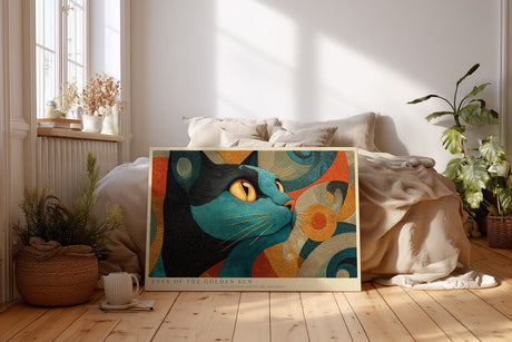 Paul Sinus Wandbild Eyes of the Golden Sun Mystical Gaze of the Blue Cat