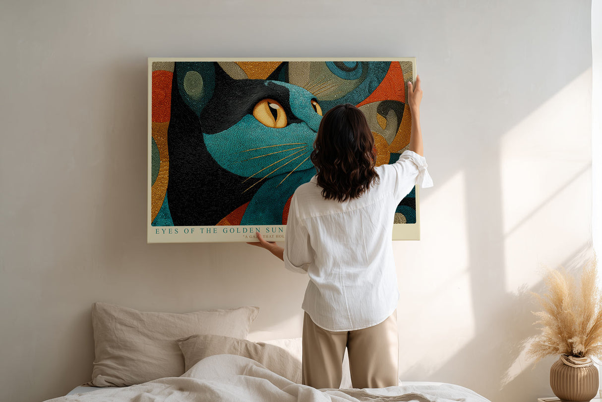 Paul Sinus Wandbild Eyes of the Golden Sun Mystical Gaze of the Blue Cat