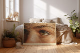 Paul Sinus Wandbild Eyes Reflecting Light and Time Hyperrealistic Portrait of Emotion