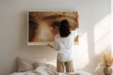 Paul Sinus Wandbild Eyes Reflecting Light and Time Hyperrealistic Portrait of Emotion