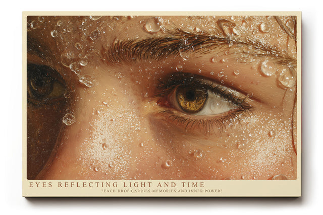 Paul Sinus Wandbild Eyes Reflecting Light and Time Hyperrealistic Portrait of Emotion