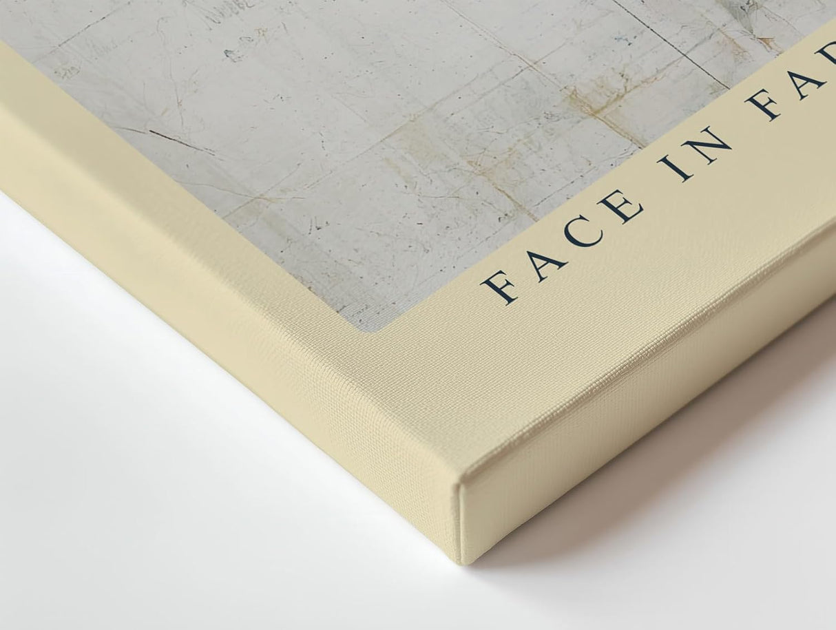 Paul Sinus Wandbild 120x80cm Face in Faded Pages Künstlerisches Frauenportrait Collage Kunst Modernes Wandbild 120x80cm fuer Wohnzimmer Schlafzimmer und Büro