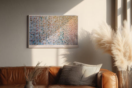 Paul Sinus Wandbild 120x80cm Falling Petals of Light abstrakte Blüten Installation Pastell Kunst Poster für Wohnzimmer Büro