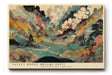 Paul Sinus Wandbild 120x80cm Fantasie Landschaft Moderne Kunst in Grün Blau und Gold Abstrakte Natur für Wohnzimmer Büro und Atelier