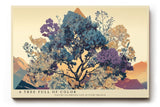 Paul Sinus Wandbild 120x80cm farbenreicher Baum Landschaft moderne Naturillustration buntes Kunstbild stilvolle Wanddekoration fuer Wohnzimmer Büro