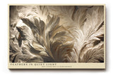 Paul Sinus Wandbild 120x80cm Feathers in Quiet Light elegante Federn Struktur Kunst in warmen Naturtönen Poster für Wohnzimmer Schlafzimmer