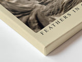Paul Sinus Wandbild 120x80cm Feathers in Quiet Light elegante Federn Struktur Kunst in warmen Naturtönen Poster für Wohnzimmer Schlafzimmer