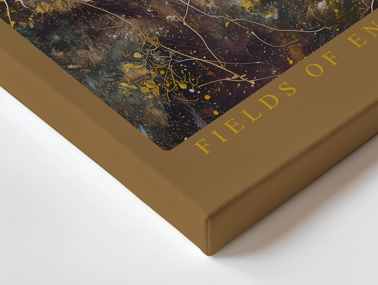 Paul Sinus Wandbild Fields of Endless Light Yellow Blossoms under Open Blue Sky
