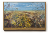Paul Sinus Wandbild Fields of Endless Light Yellow Blossoms under Open Blue Sky