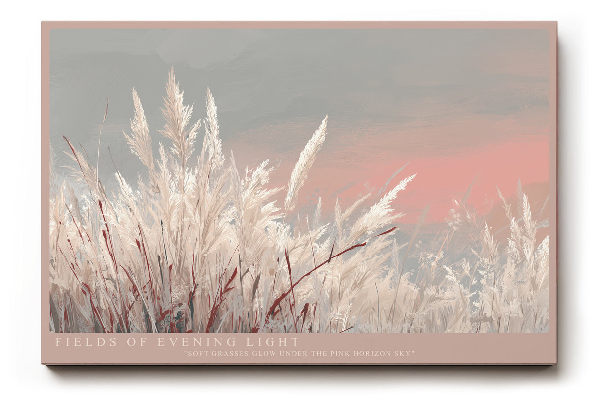 Paul Sinus Wandbild Fields of Evening Light – Abendliche Wiese im warmen Licht