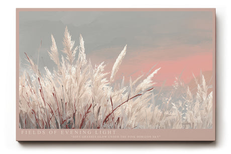 Paul Sinus Wandbild Fields of Evening Light – Abendliche Wiese im warmen Licht