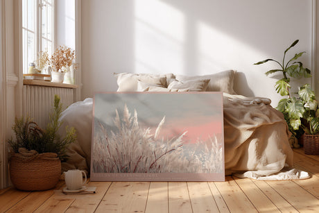 Paul Sinus Wandbild Fields of Evening Light – Abendliche Wiese im warmen Licht