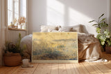 Paul Sinus Wandbild Fields Under a Golden Haze Abstract Landscape in Warm Light and Gentle Silence