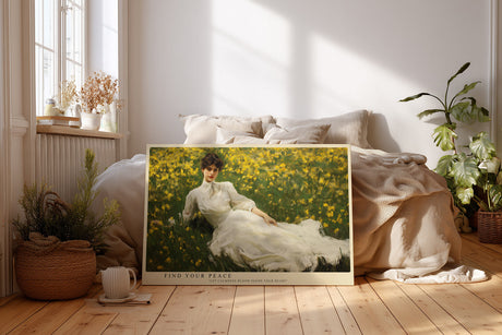 Paul Sinus Wandbild Find Your Peace Serenity in the Field of Yellow Blossoms