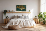 Paul Sinus Wandbild 120x80cm Fisch Mosaik Mediterrane Kunstmotiv Dekorative Meeres Illustration im Mosaik Stil