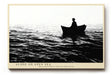 Paul Sinus Wandbild 120x80cm Fischer im Boot auf offenem Meer Schwarz Weiss Fotokunst ruhiges maritimes Kunstposter elegante Wanddekoration fuer Wohnzimmer Schlafzimmer Büro