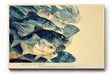 Paul Sinus Wandbild 120x80cm Fischschwarm Unterwasser Kunst moderne Meeresmalerei blau beige Naturfarben stilvolle Wanddekoration fuer Wohnzimmer Büro