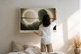 Paul Sinus Wandbild 120x80cm Fitness Motivation Athlet Krafttraining dramatische Sport Fotokunst warmes Licht moderner Kunstdruck Wanddekoration für Wohnzimmer Fitnessraum Büro