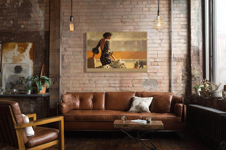 Paul Sinus Wandbild 120x80cm Flamenco Szene Sevilla elegante Frau spanische Kunst Wanddekoration mediterranes Motiv Wohnzimmer Schlafzimmer