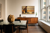 Paul Sinus Wandbild 120x80cm Flamenco Szene Sevilla elegante Frau spanische Kunst Wanddekoration mediterranes Motiv Wohnzimmer Schlafzimmer