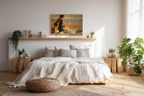 Paul Sinus Wandbild 120x80cm Flamenco Szene Sevilla elegante Frau spanische Kunst Wanddekoration mediterranes Motiv Wohnzimmer Schlafzimmer
