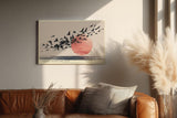 Paul Sinus Wandbild 120x80cm fliegende Vögel vor roter Sonne modernes Naturmotiv minimalistische Landschaft Kunstbild schwarz beige stilvolle