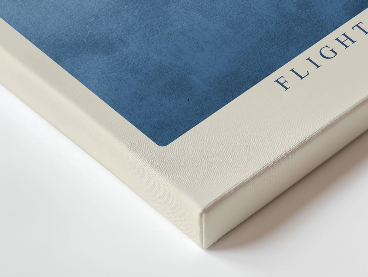 Paul Sinus Wandbild Flight Towards the Unknown Light Minimalist Journey in Blue Atmosphere