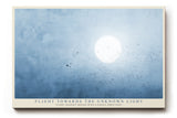 Paul Sinus Wandbild Flight Towards the Unknown Light Minimalist Journey in Blue Atmosphere