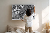 Paul Sinus Wandbild Floral Dreams in Monochrome Artistic Harmony in Black and White