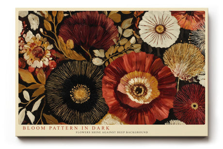 Paul Sinus Wandbild 120x80cm Florales Muster Moderne Blumen Kunst LeinWandbild 120x80cm Elegante Wanddekoration