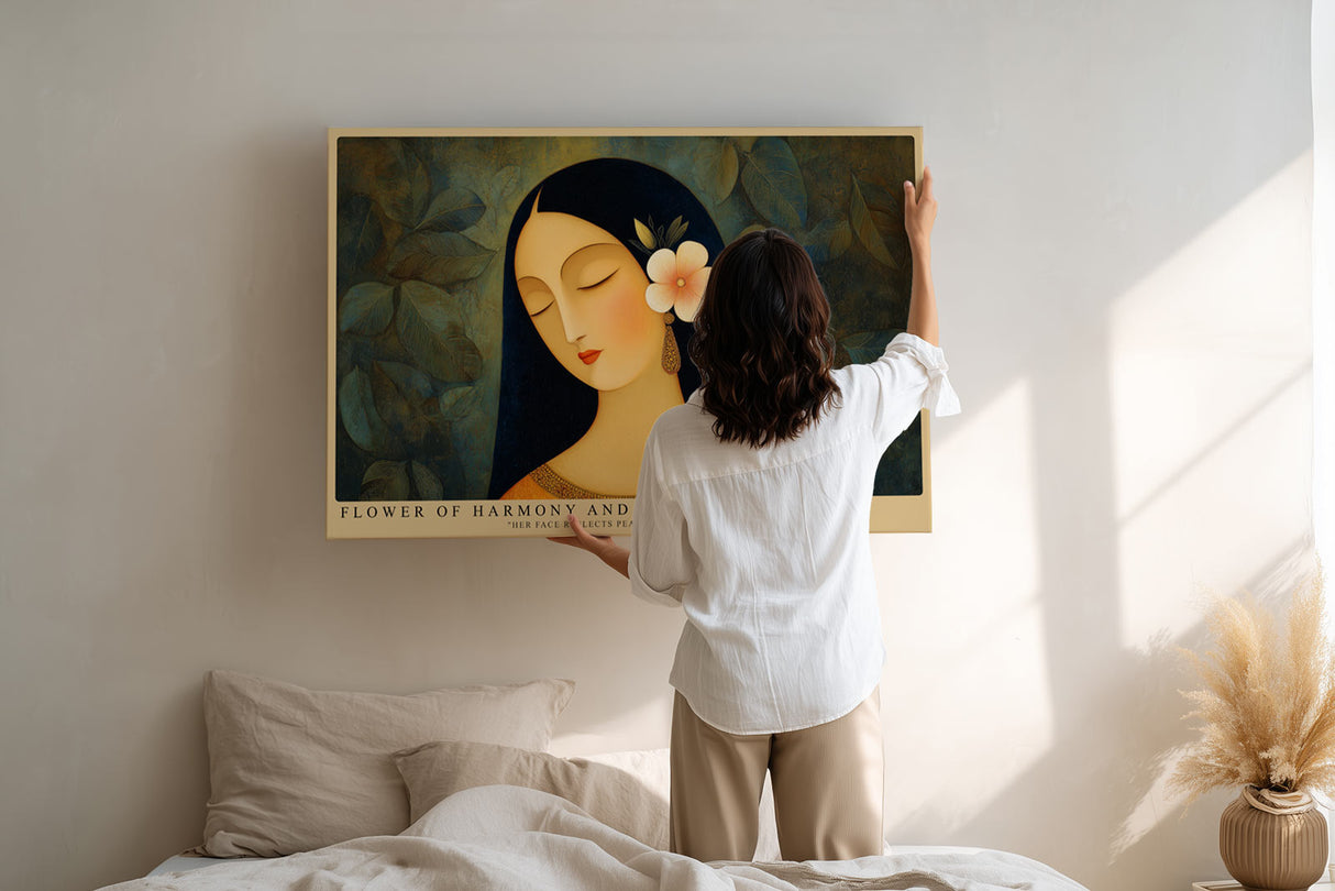 Paul Sinus Wandbild Flower of Harmony and Light Portrait of Tranquil Beauty