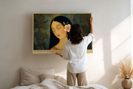 Paul Sinus Wandbild Flower of Harmony and Light Portrait of Tranquil Beauty