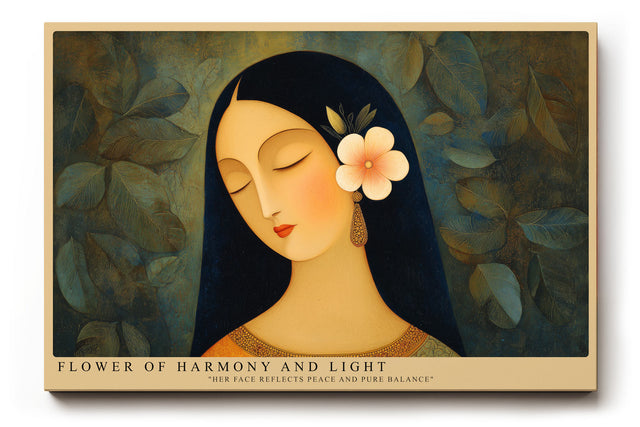 Paul Sinus Wandbild Flower of Harmony and Light Portrait of Tranquil Beauty