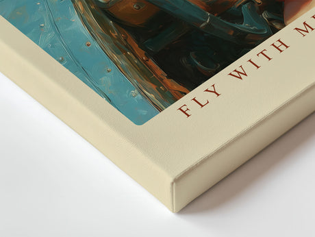 Paul Sinus Wandbild Fly With Me Darling – Vintage-Flugkunst voller Abenteuerlust und zeitloser Eleganz
