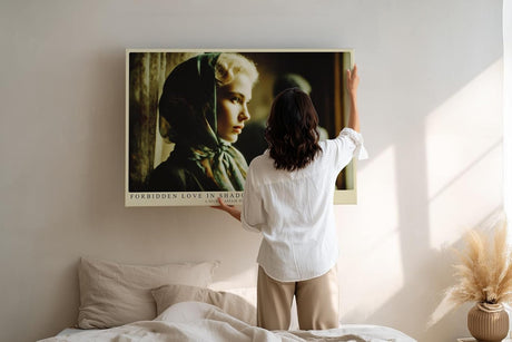 Paul Sinus Wandbild 120x80cm Forbidden Love in Shadow romantisches Portrait mit Vintage Atmosphäre Poster für Wohnzimmer Schlafzimmer