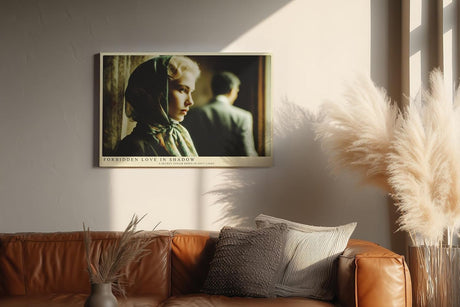 Paul Sinus Wandbild 120x80cm Forbidden Love in Shadow romantisches Portrait mit Vintage Atmosphäre Poster für Wohnzimmer Schlafzimmer