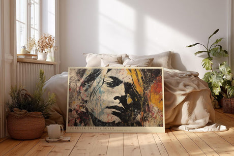 Paul Sinus Wandbild 120x80cm Forever Twenty Seven modernes Pop Art Portrait expressive Kunst Poster für Wohnzimmer Büro Studio