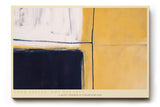 Paul Sinus Wandbild 120x80cm Four Spaces One Balance Abstrakte Geometrische Kunst in Blau Gelb und Weiss Modernes Design Wandbild 120x80cm