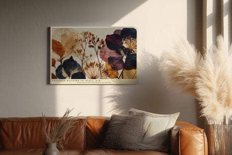 Paul Sinus Wandbild 120x80cm Fragile Blooms in Still Air botanische Trockenblumen Komposition Kunst Poster für Wohnzimmer Schlafzimmer