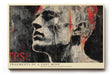 Paul Sinus Wandbild 120x80cm Fragmentiertes Männerporträt – Moderne Collagekunst mit Zeitungsstruktur und urbaner Ästhetik