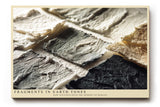 Paul Sinus Wandbild 120x80cm Fragments in Earth Tones Abstrakte Materialstruktur Kunst in Naturfarben Modernes Design Wandbild 120x80cm