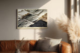 Paul Sinus Wandbild 120x80cm Fragments in Earth Tones Abstrakte Materialstruktur Kunst in Naturfarben Modernes Design Wandbild 120x80cm
