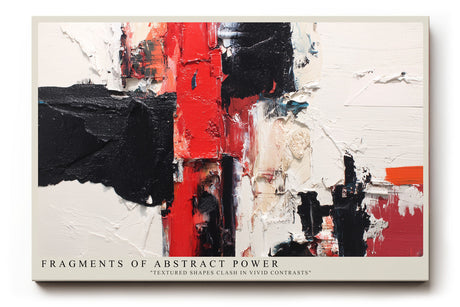 Paul Sinus Wandbild Fragments of Abstract Power Red and Black in Dynamic Texture