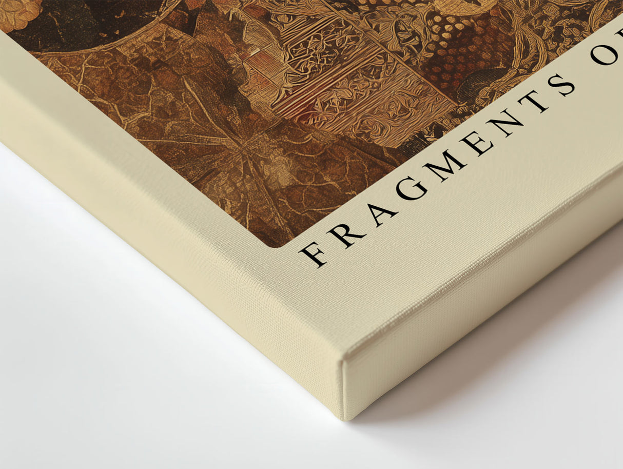 Paul Sinus Wandbild Fragments of Beauty and Memory Porträtkunst mit goldenen Ornamenten und weiblicher Anmut