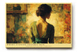 Paul Sinus Wandbild 120x80cm Frau im Atelier Moderne Malerei Kunstmotiv Warmes Licht und kuenstlerische Atmosphaere