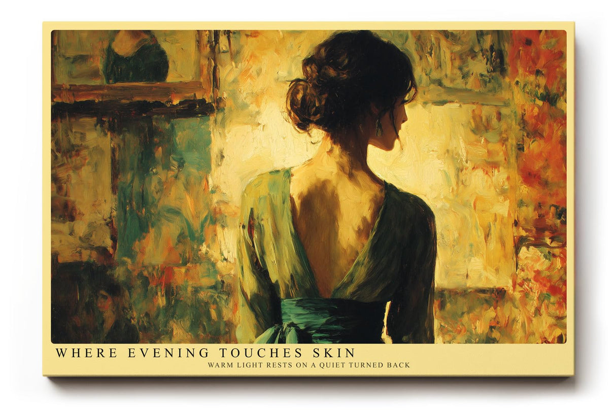 Paul Sinus Wandbild 120x80cm Frau im Atelier Moderne Malerei Kunstmotiv Warmes Licht und kuenstlerische Atmosphaere