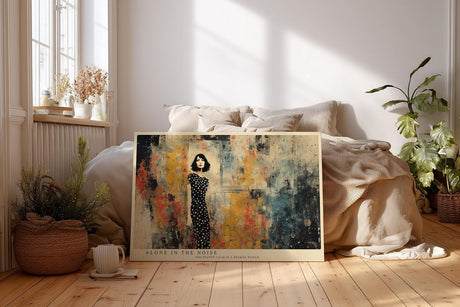 Paul Sinus Wandbild 120x80cm Frau In Abstrakter Stadt Moderne Portraitkunst LeinWandbild 120x80cm Urban Art Wanddekoration